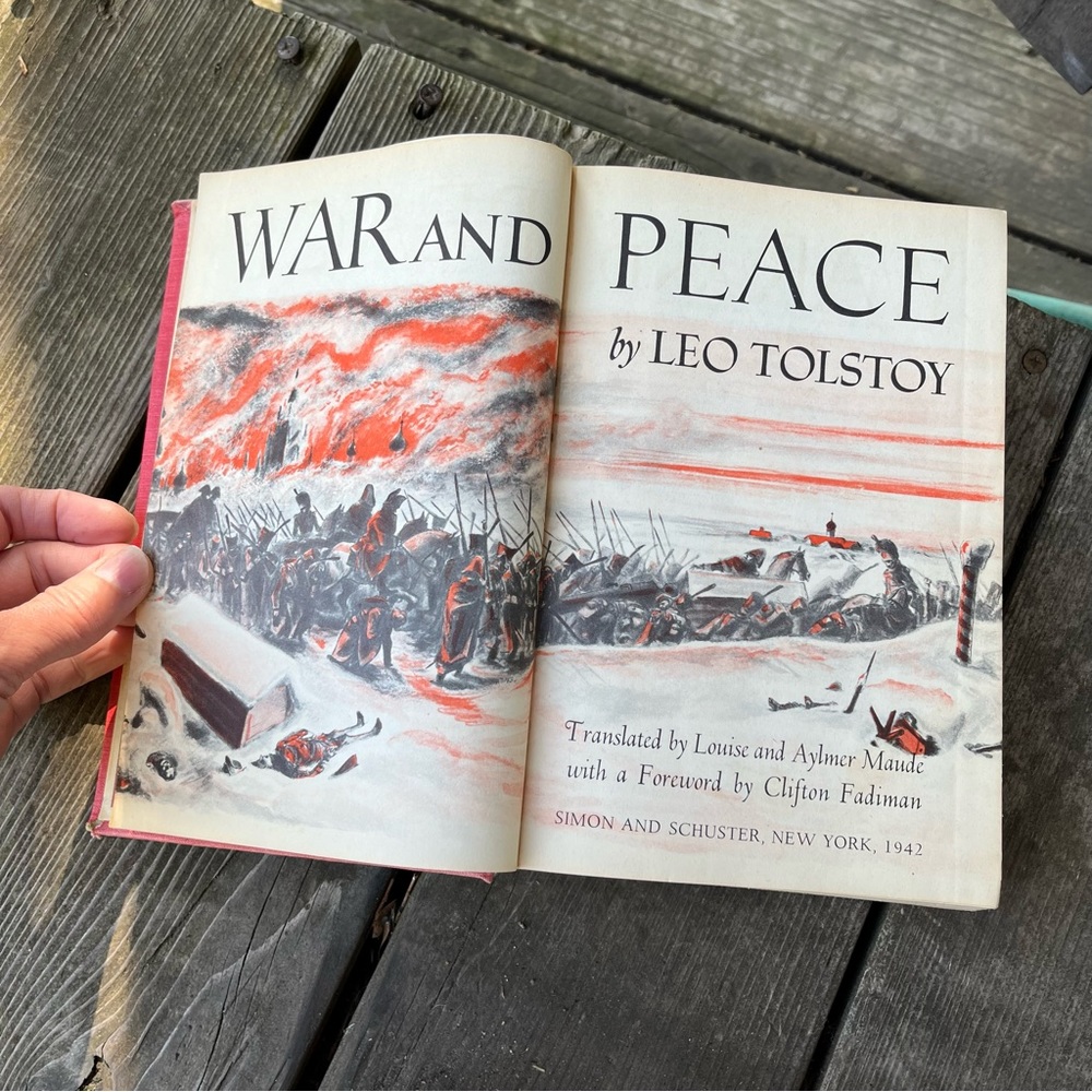 War And Peace The Inner Sanctum 1942 Vintage Hardcover Edition By Leo Tolstoy